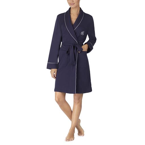 Lauren Ralph Lauren Essential Quilted Collar Kåbe, Navy Windsor, XS