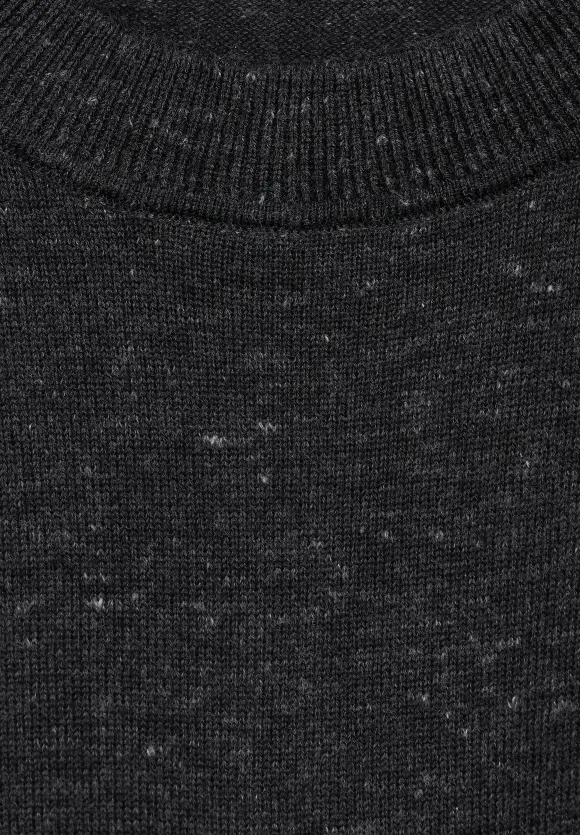 Basic Melange Pullover - anthra grey melange