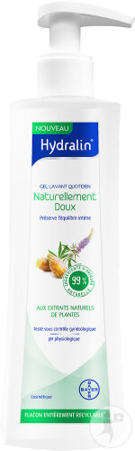 Hydralin Gel Lavant Quotidien Naturellement Doux Équilibre Intime Flacon-Pompe 400ml