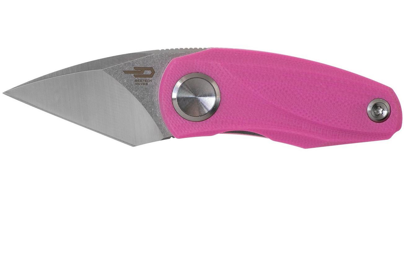 Bestech Tulip Pink G10 BG38E zakmes, Ostap Hel design
