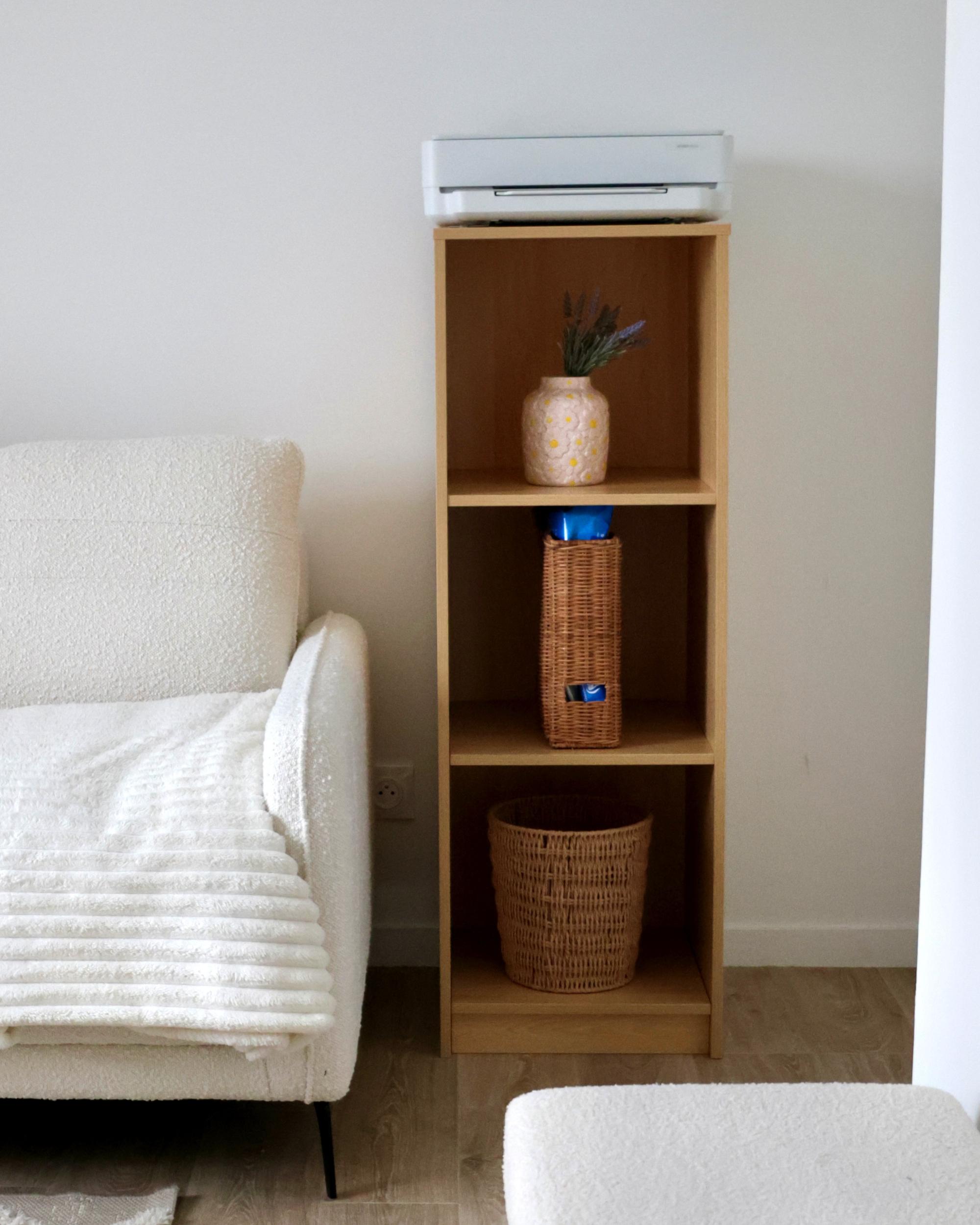 Boekenkast met 3 planken ZEHNA 117 cm Lichtbruin