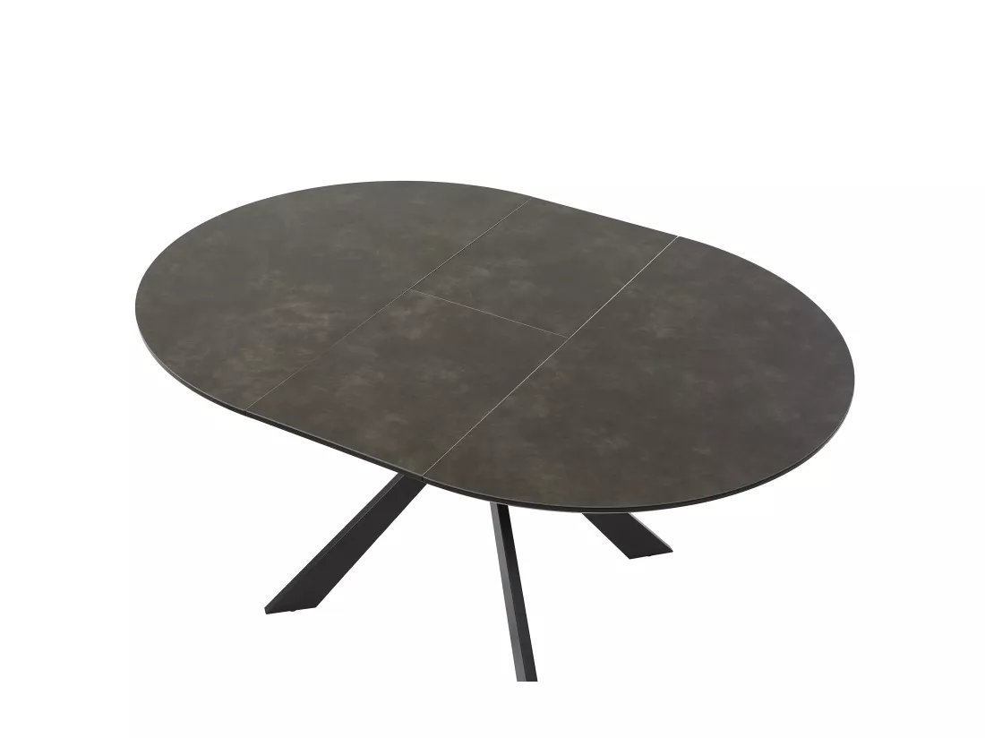 Table à manger extensible CLARA - 4 à 6 personnes - Céramique & Métal - Anthracite de Maison Céphy