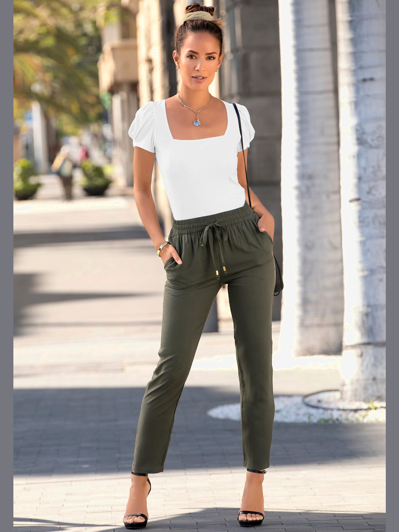 Pantalon ceinture élastique confortable
