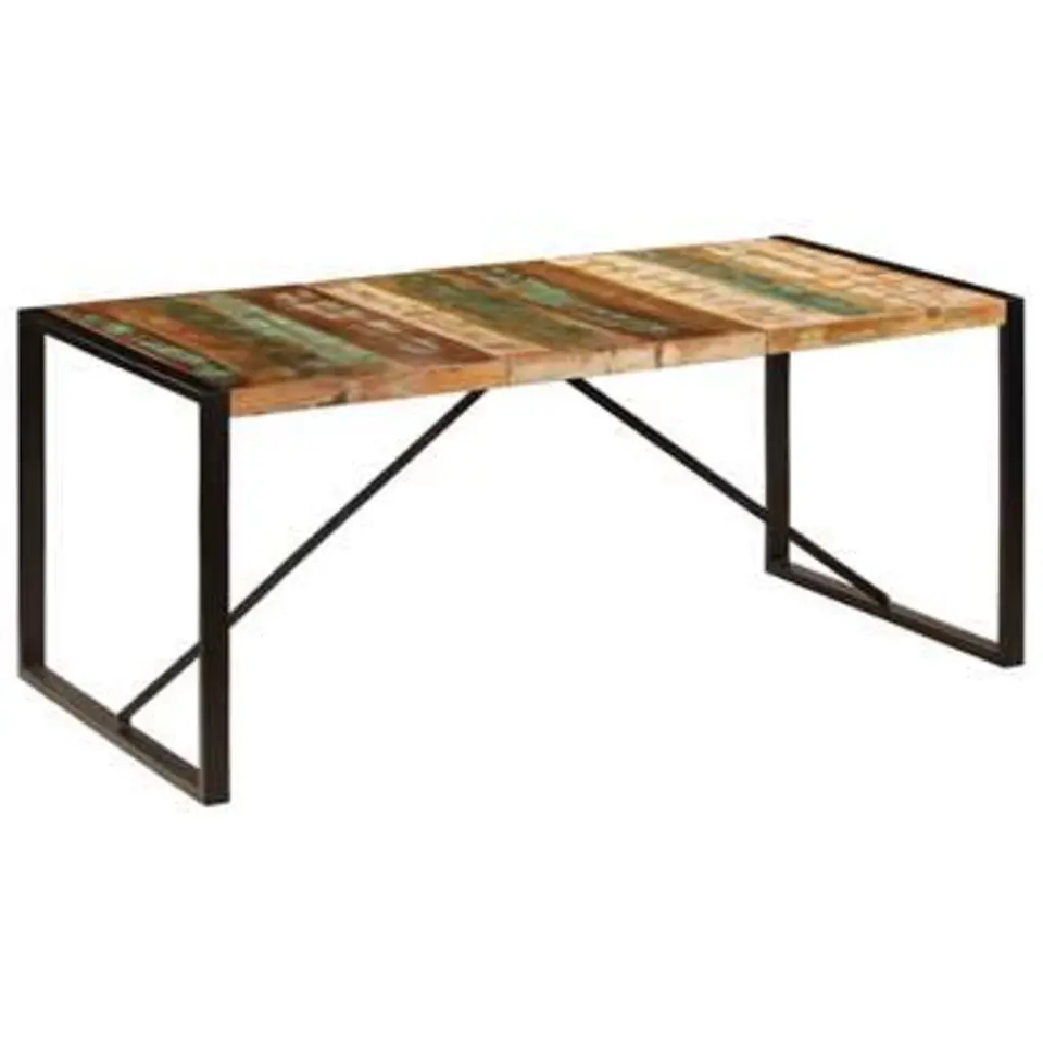 vidaXL - Eettafel - Multikleur - Hout - 180 x 90 x 75 cm