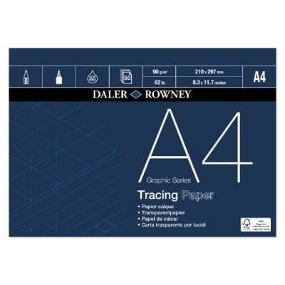 Daler Rowney Graphic Series A4 Tracing Pad: 90 GSM