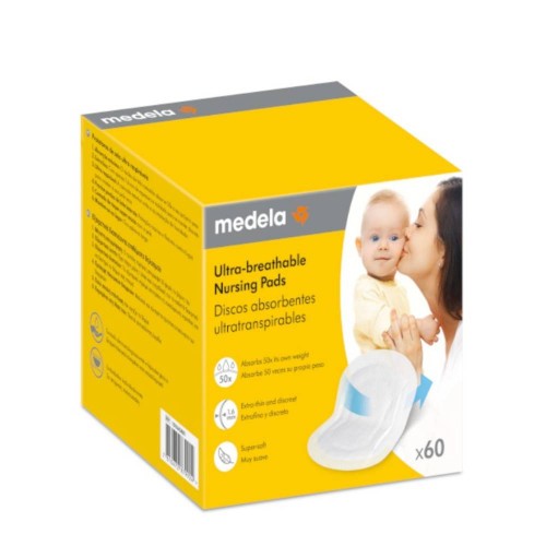 Medela Safe&Dry Discos Protetores Descartáveis Ultra Respiráveis 60 unidades