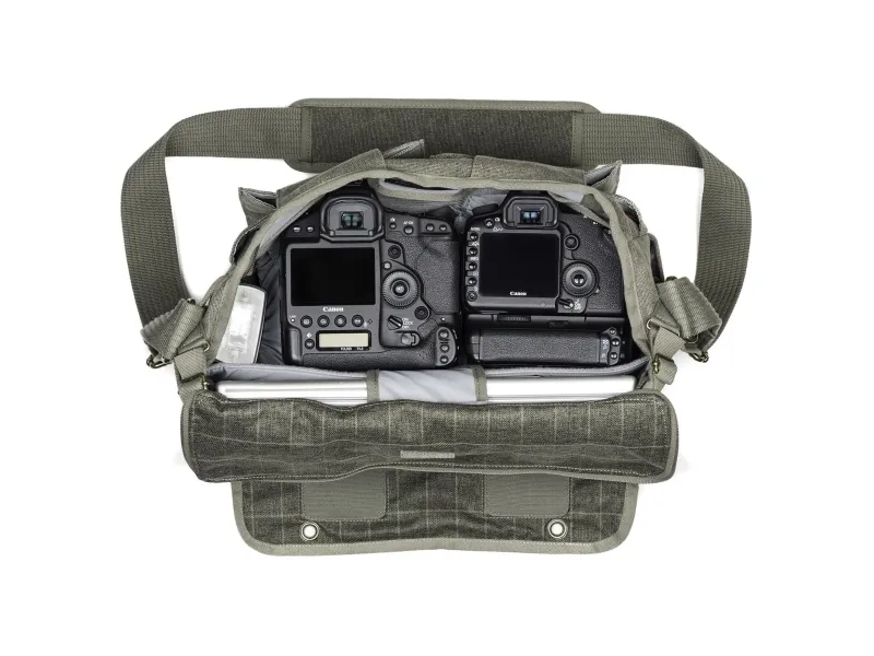 Think Tank Retrospective® 30 V2.0, Brevtaske, 2 x DSLRs 70-200mm f/2.8 24–70mm f/2.8 16–35mm f/2.8, Skulderrem, Notebook rum, Grå