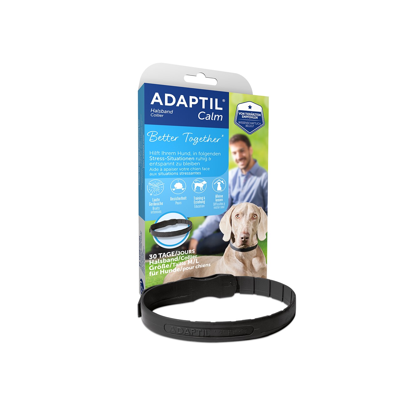 ADAPTIL Calm Halsband Anti Stress Erziehungshalsband M-L