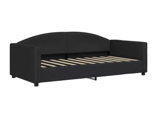 Lit de repos sans matelas noir 90x190 cm tissu