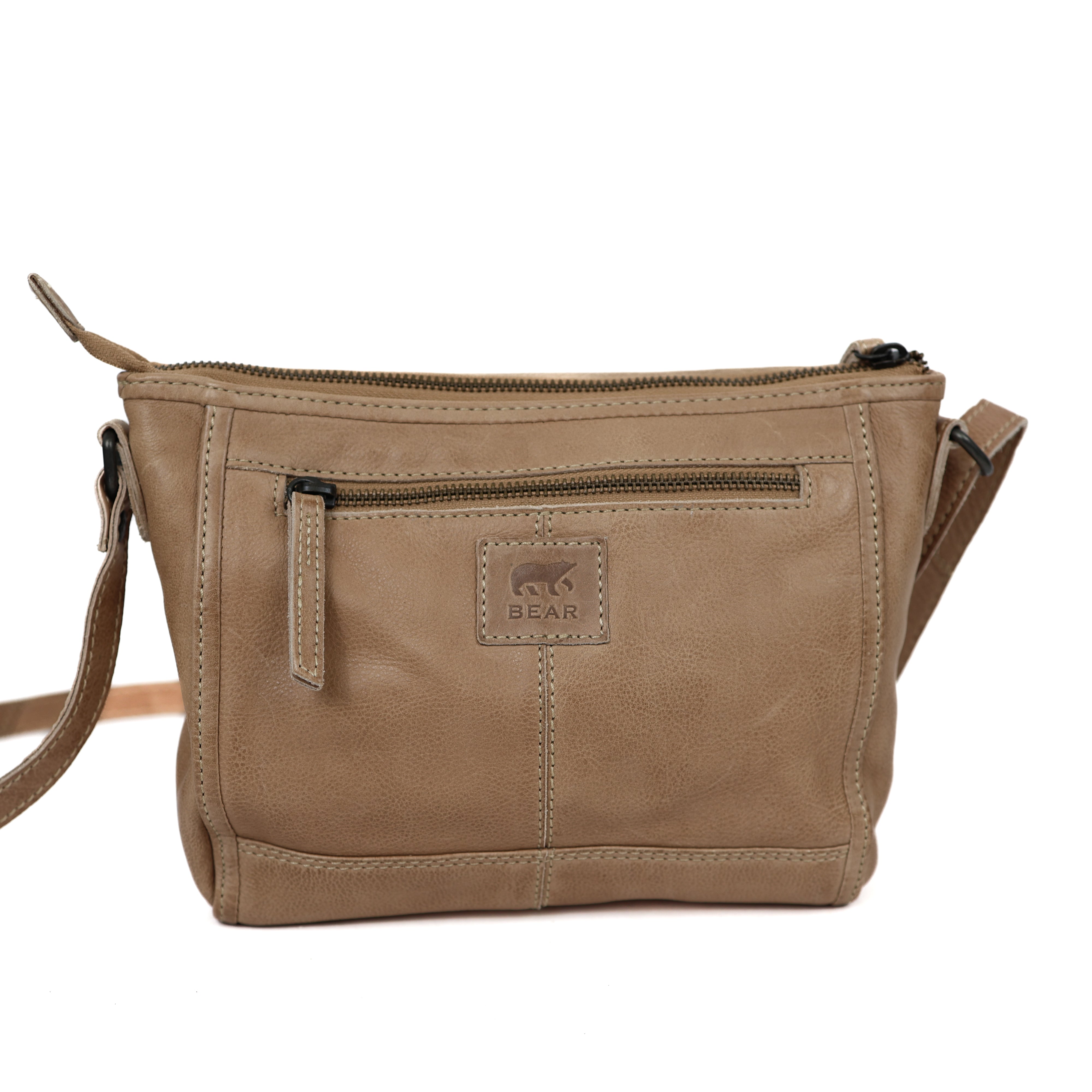 Klein schoudertasje 'Myrna' gevlochten beige BEIGE