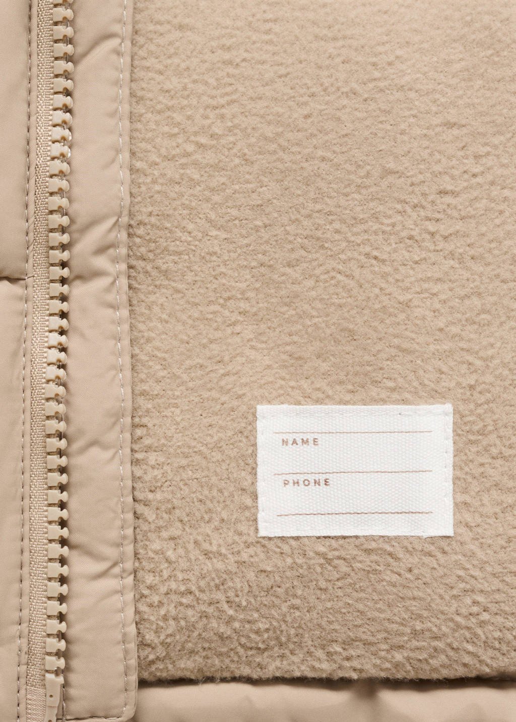 Mango Kids gewatteerde jas winter beige