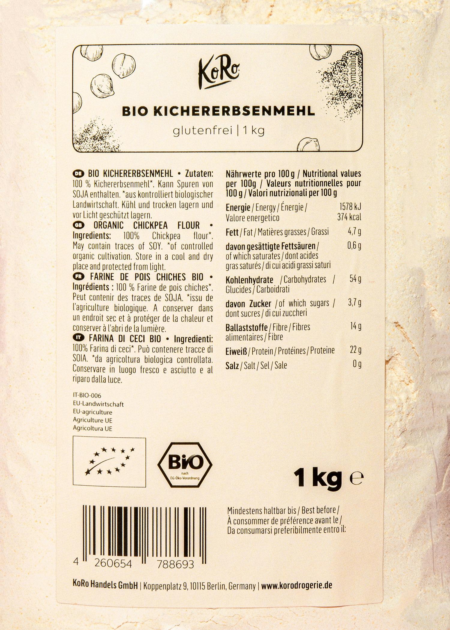 Bio Kichererbsenmehl 1 kg