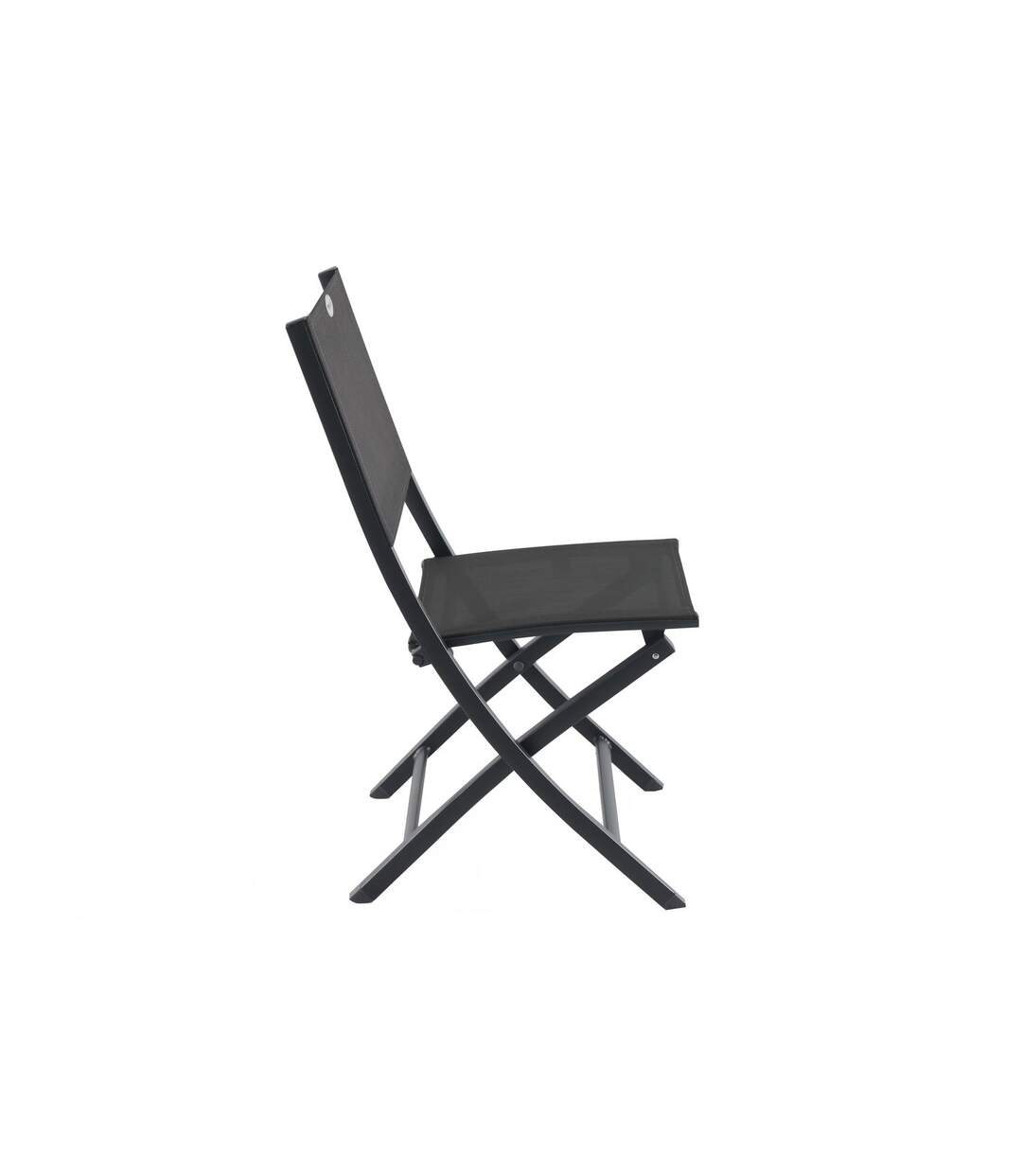 Chaise de jardin pliante Essentia  - Aluminium et texaline - Gris anthracite