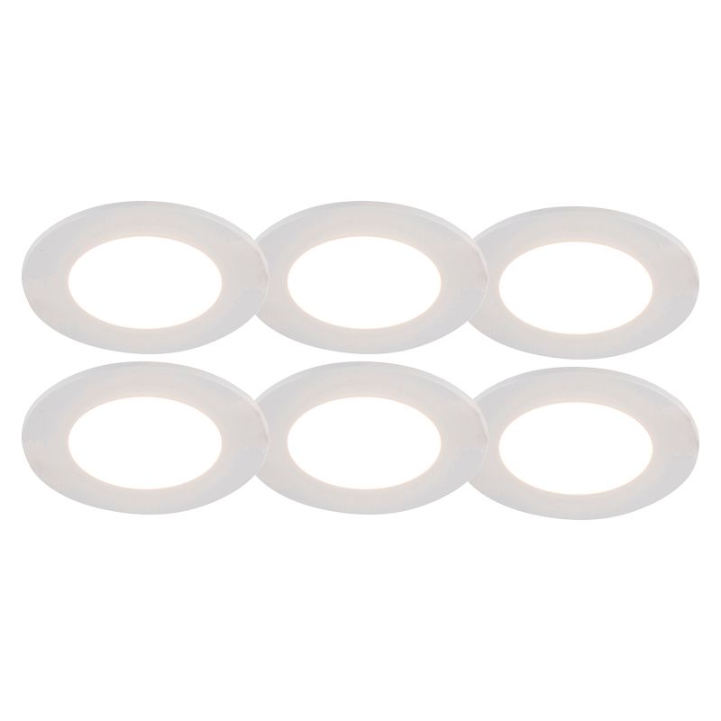 Set van 6 inbouwspots wit incl. LED 3-staps dimbaar IP65 - Blanca