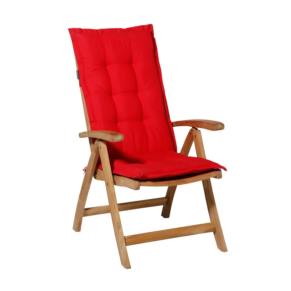 Madison - Tuinstoelkussen Lage Rug Panama red - Ca. 105x50 cm - Set van 4