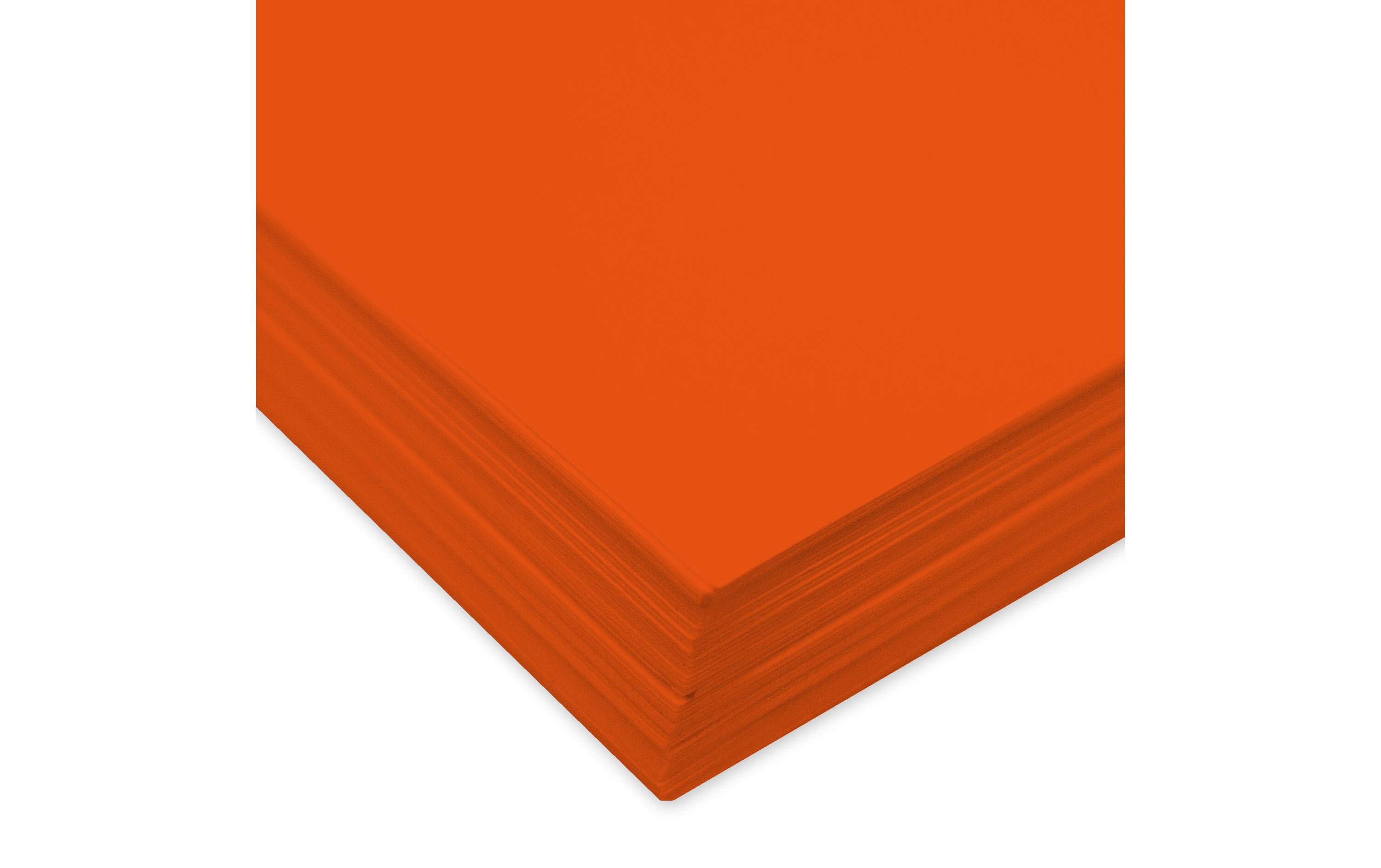 Tonzeichenpapier A4, 130 g/m², 100 Blatt, OrangeTonzeichenpapier in der Grosspackung