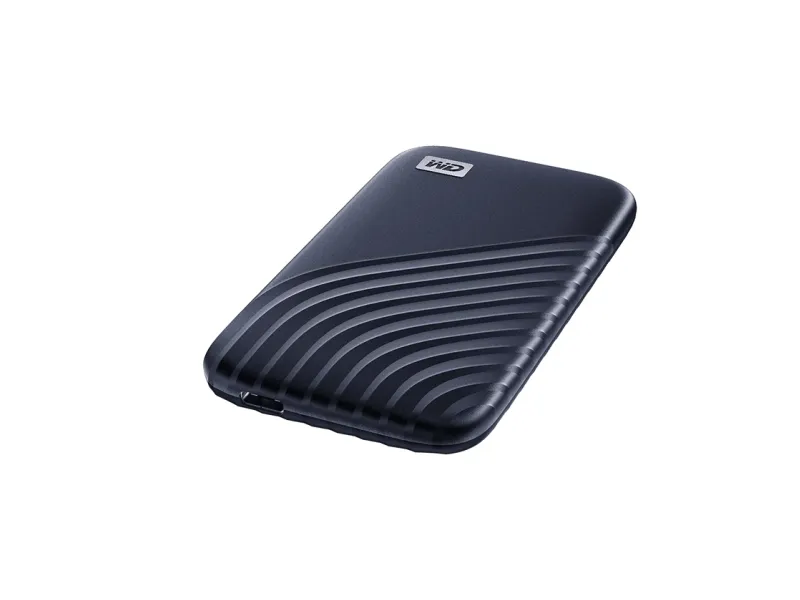 WD My Passport SSD WDBAGF0020BBL - SSD - krypteret - 2 TB - ekstern (bærbar) - USB 3.2 Gen 2 (USB-C stikforbindelse) - 256-bit AES - midnatsblå