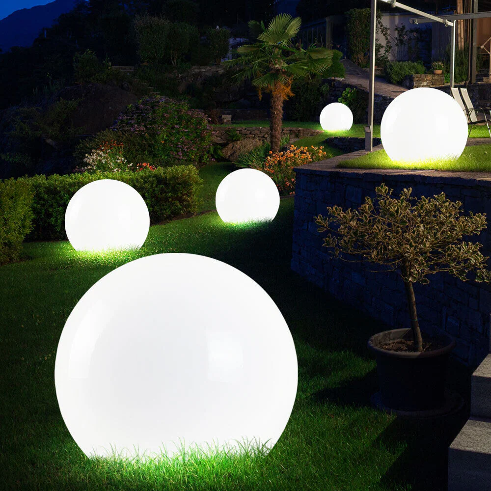5x LED Solar Stecklampen, Kugelform, 30 cm, SOLAR