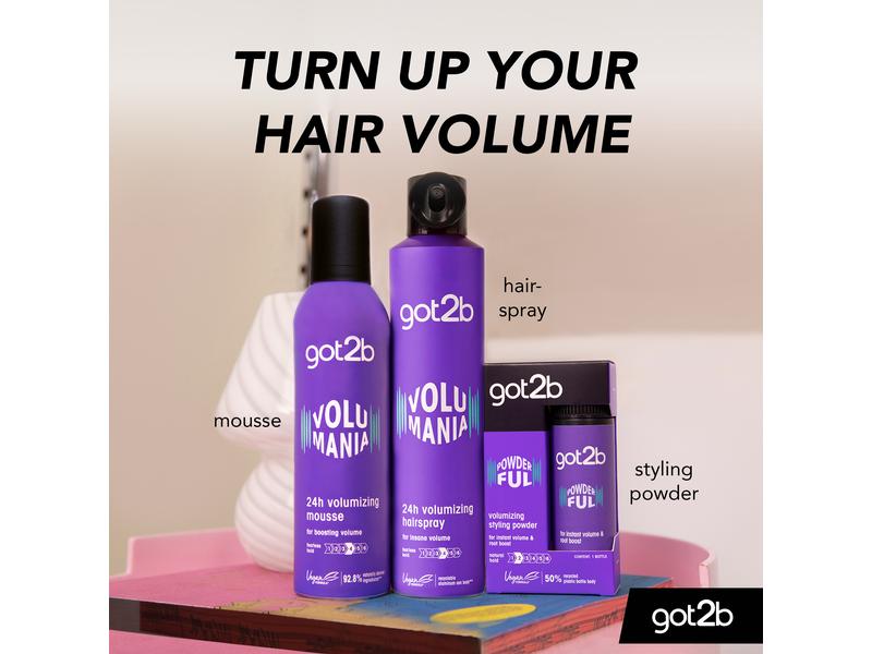 Schwarzkopf got2b Volumen Puder Full Volumania 10 g Styling Puder, Powderfull für geballtes Volumen vom Ansatz an