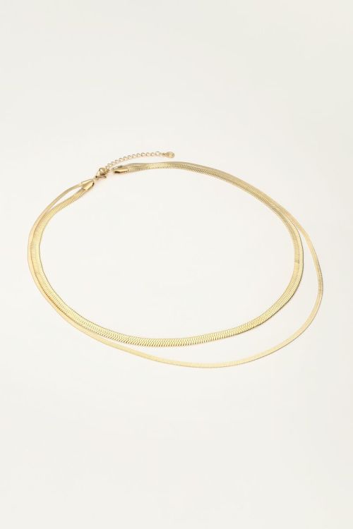 Dubbele platte schakelketting
