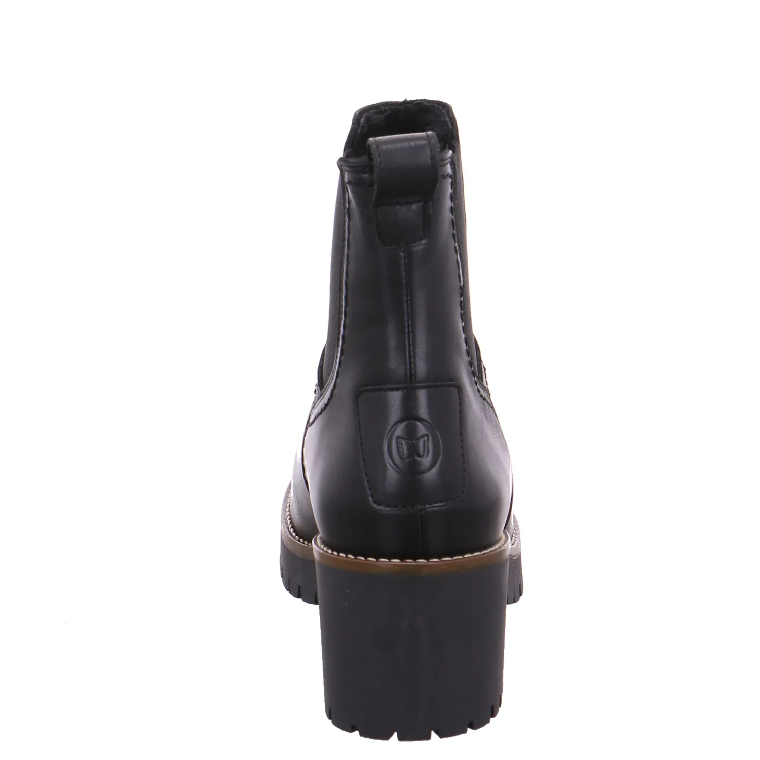SCHUHENGEL Stiefelette Schwarz Leder  mit Lammfellfutter