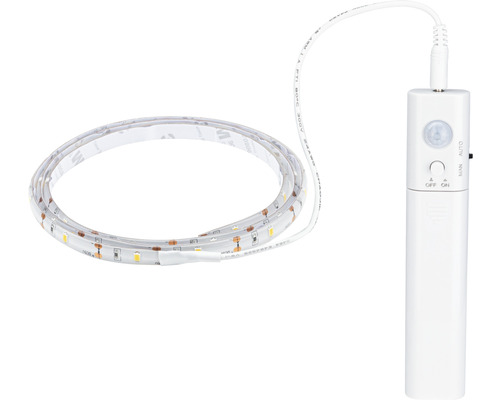 Sensor LED-strip 2.0W 180 lm 3000 K 20 LED's 1 m met bewegingsmelder, op batterijen 5V