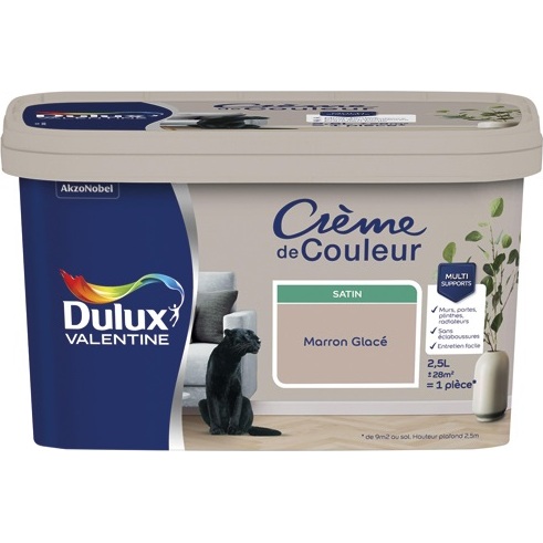 Peinture 2.5 L Crème de Couleur Satin - Marron Glacé