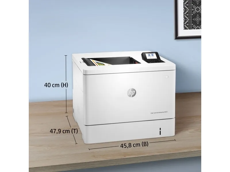 HP LaserJet Enterprise M554dn - Printer - farve - Duplex - laser - A4/Legal - 1200 x 1200 dpi - op til 33 spm (mono) / op til 33 spm (farve) - kapacitet: 650 ark - USB 2.0, Gigabit LAN, USB 2.0 vært