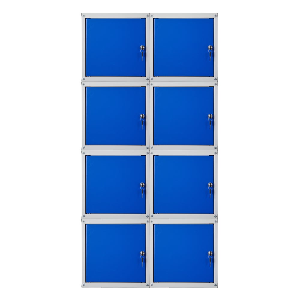 PROREGAL Mega Deal 8x locker cubes Cubic HxBxD 35 x 35 x 35 cm grijsblauw