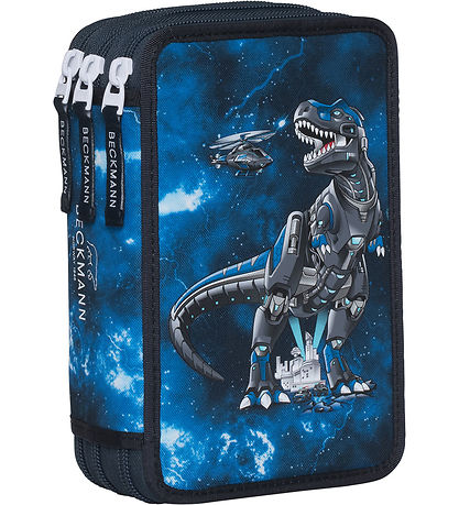 Beckmann Federmäppchen m. Inhalt - Tech Rex - Schwarz