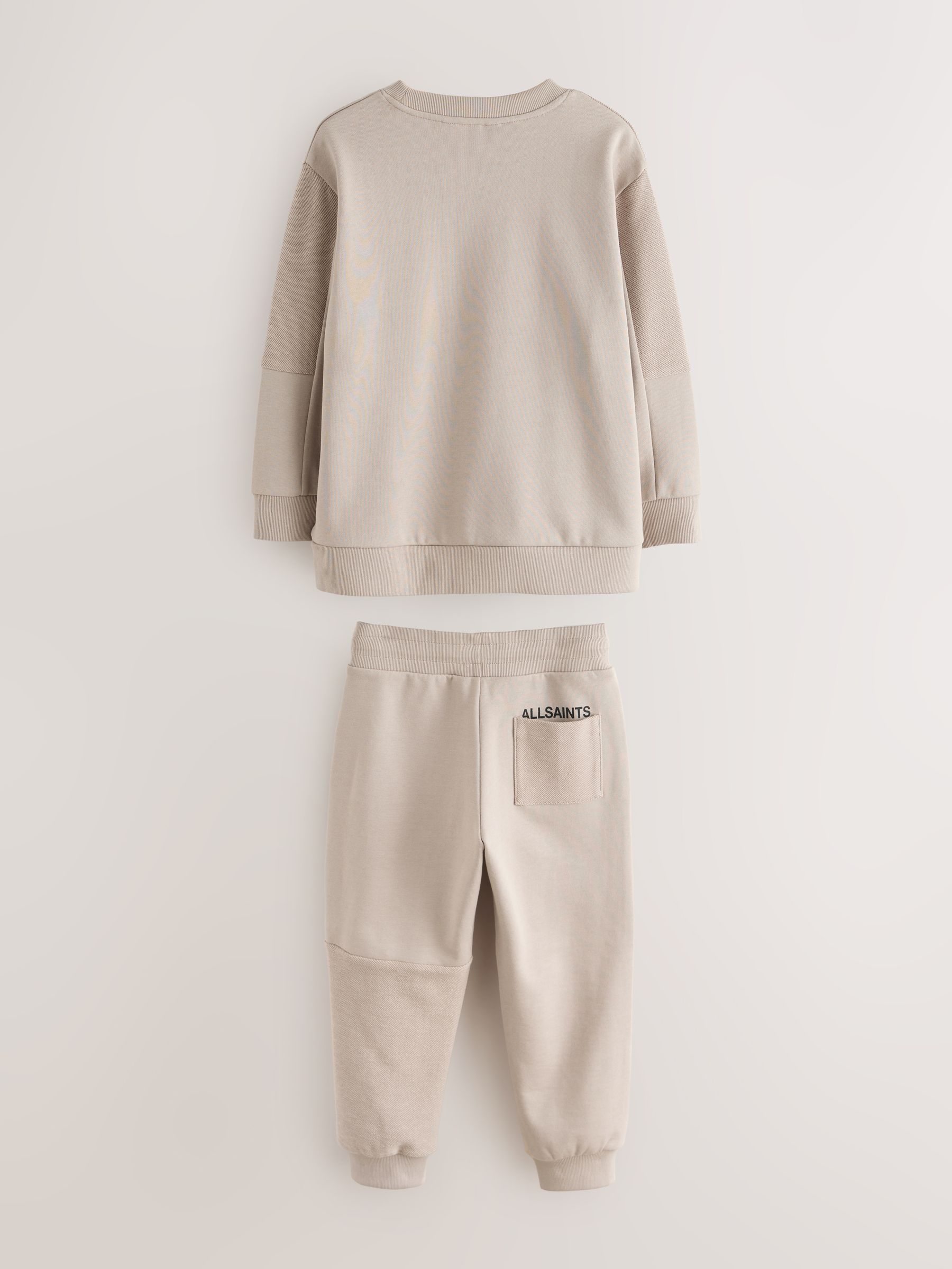 Lichtbruin - smALLSAINTS Underground Oversized Textured Panel Sweatshirt and Joggers Set