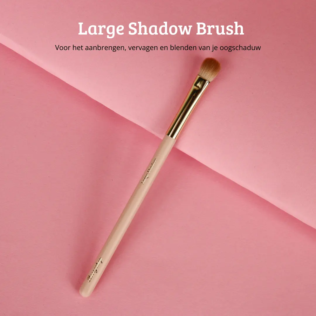 Soft Pink & Gold Large Shadow Brush
