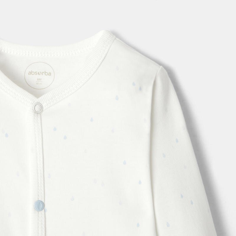 Dors-bien en interlock à pois bleu naissance Absorba Bleu