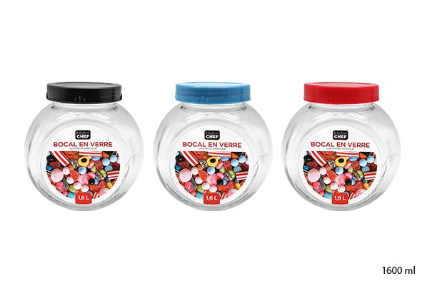 BOCAL BONBON 1600ML COUV.PLASTIQUE