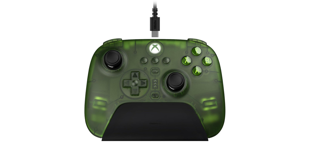 8BitDoUltimate 3-mode controller voor Xbox  (Groen/transparant, Xbox Series X|S, Xbox One, Pc, Bluetooth / USB-C / 2.4 GHz)