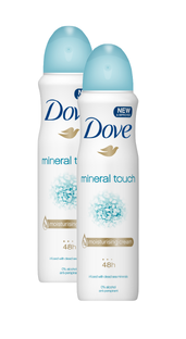 Dove Mineral Touch Deodorant Spray Duo 2x150ML