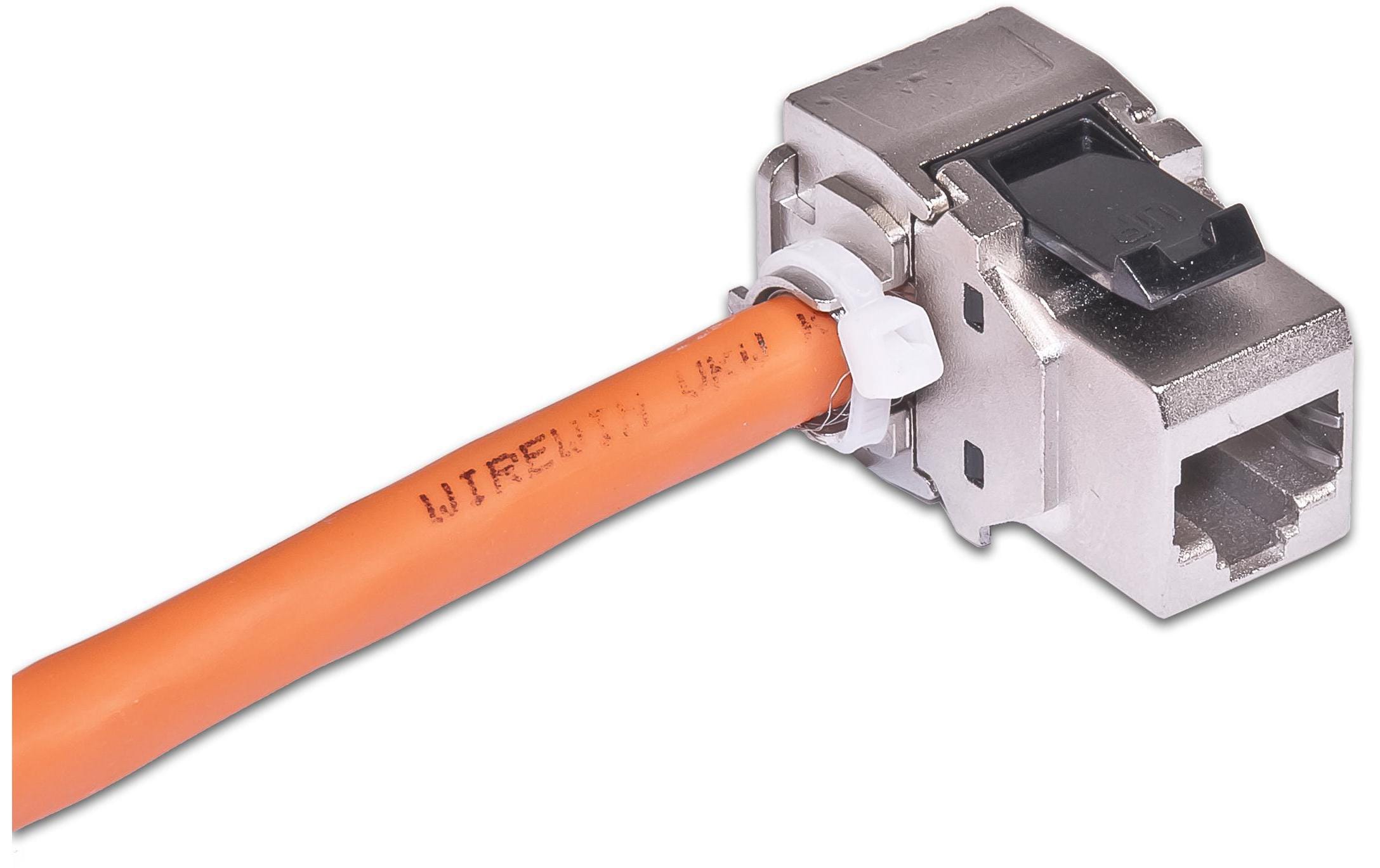 Keystone-Modul Cat.6A, RJ-45, STP 90° gewinkeltKeystone-Modul