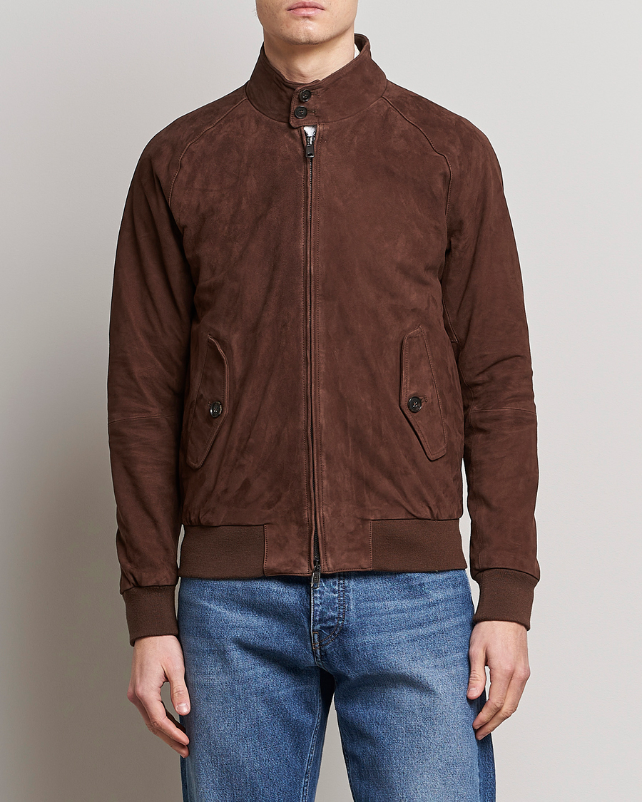 Baracuta G9 Suede Jacket Chocolate