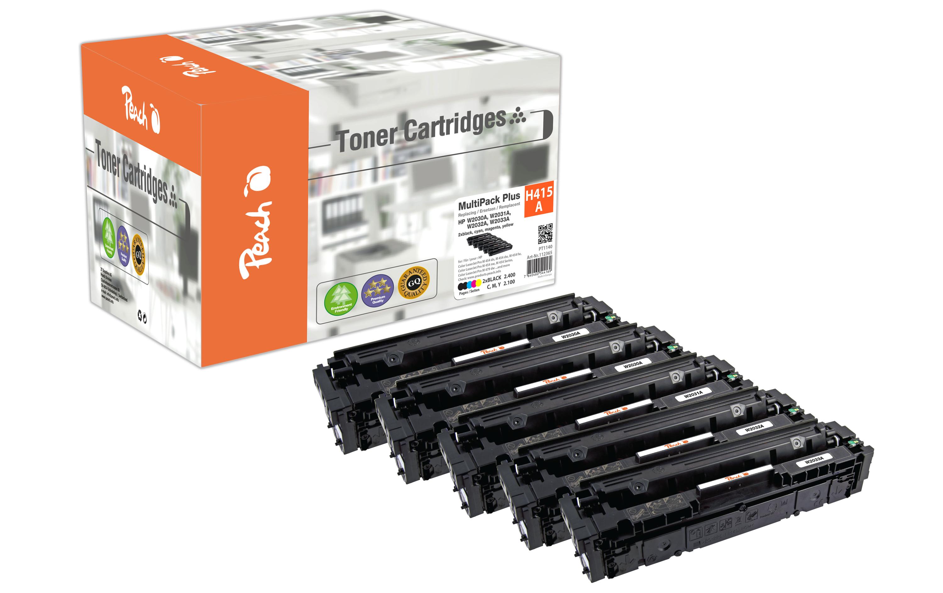Toner HP Nr. 415A / W2030-3A 2x BK, 1x C, M, Y<br>Druckerpatrone: 2x Schwarz, 1 x Cyan, Magenta, Gelb