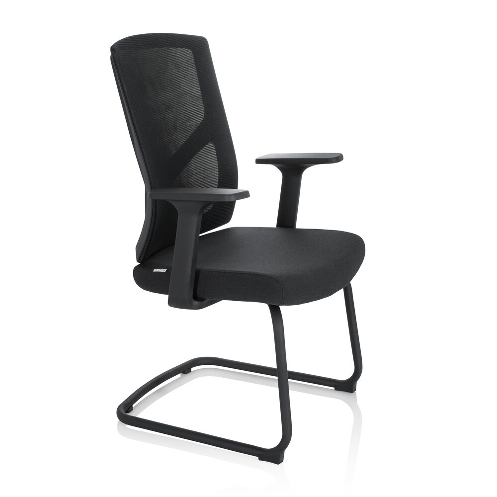 Freischwinger BRETON V B Stoff/Netzstoff mit Armlehnen hjh OFFICE