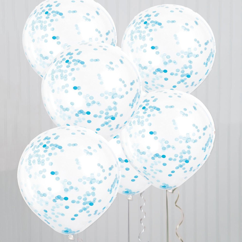 Confetti Ballonnen Lichtblauw 30cm 6st