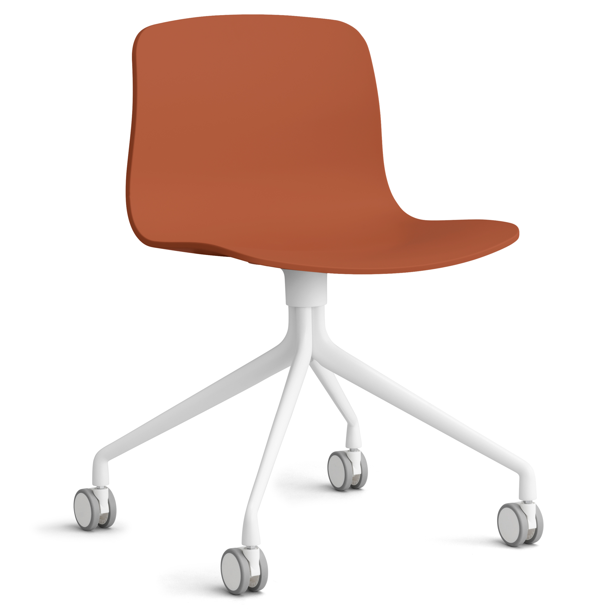 Bureaustoel AAC14 wit onderstel orange