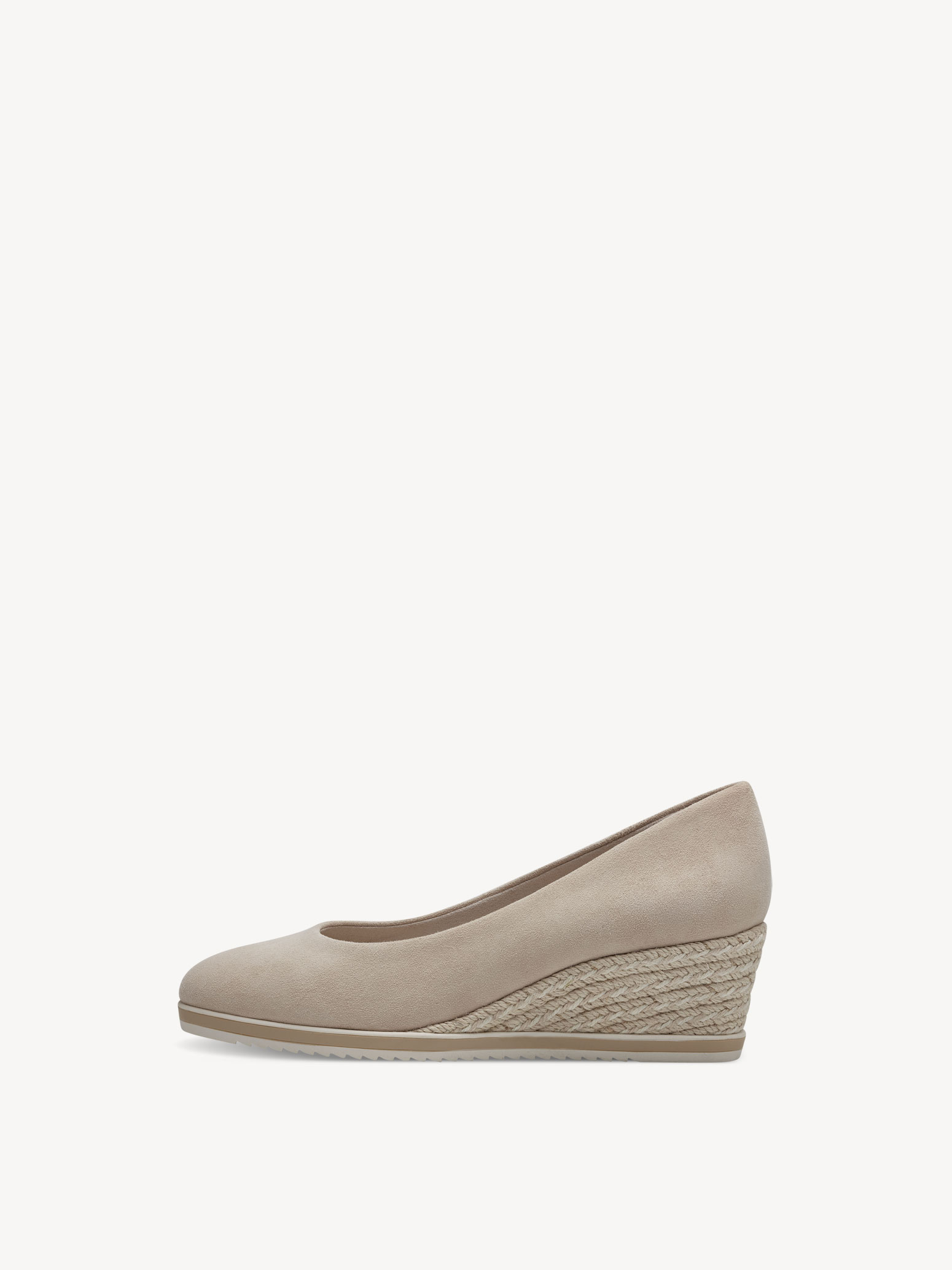 Leren Sleehakpumps - beige