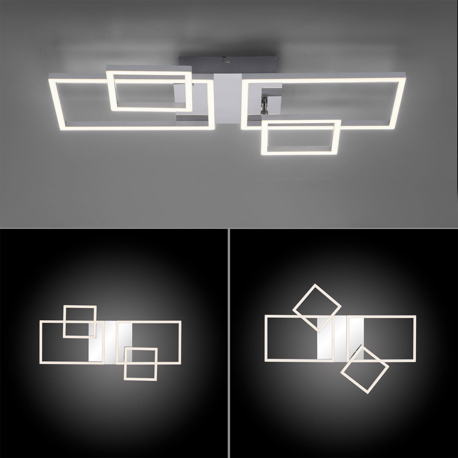 LED-Deckenleuchte Iven Alu