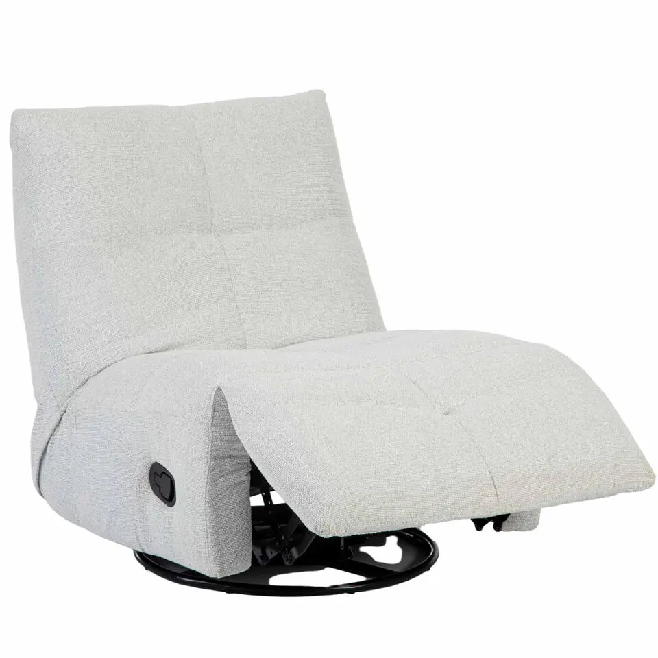 Fauteuil Lichtgrijs - Draaibaar & Relaxfunctie - Lazy