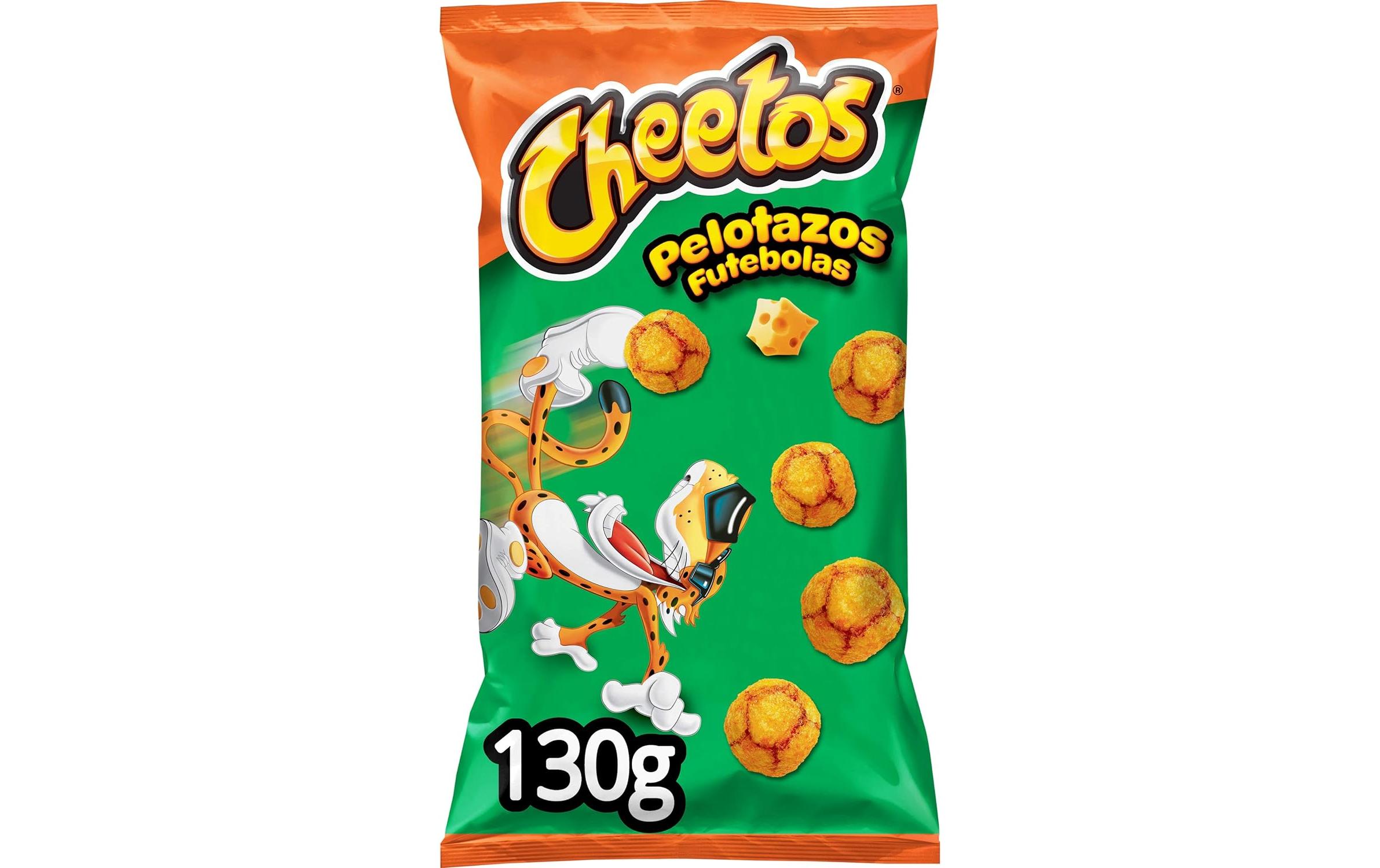 Chips Pelotazos Futebolas 130 gWürziger Snack auf Basis von Mais mit Käse-Aroma