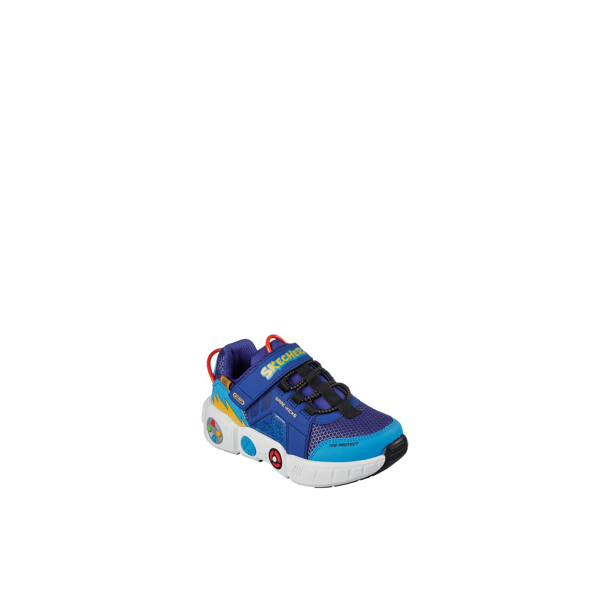 2X les points-Gametrnxv-jb-Baskets - Talon plat - Bleu Moyen