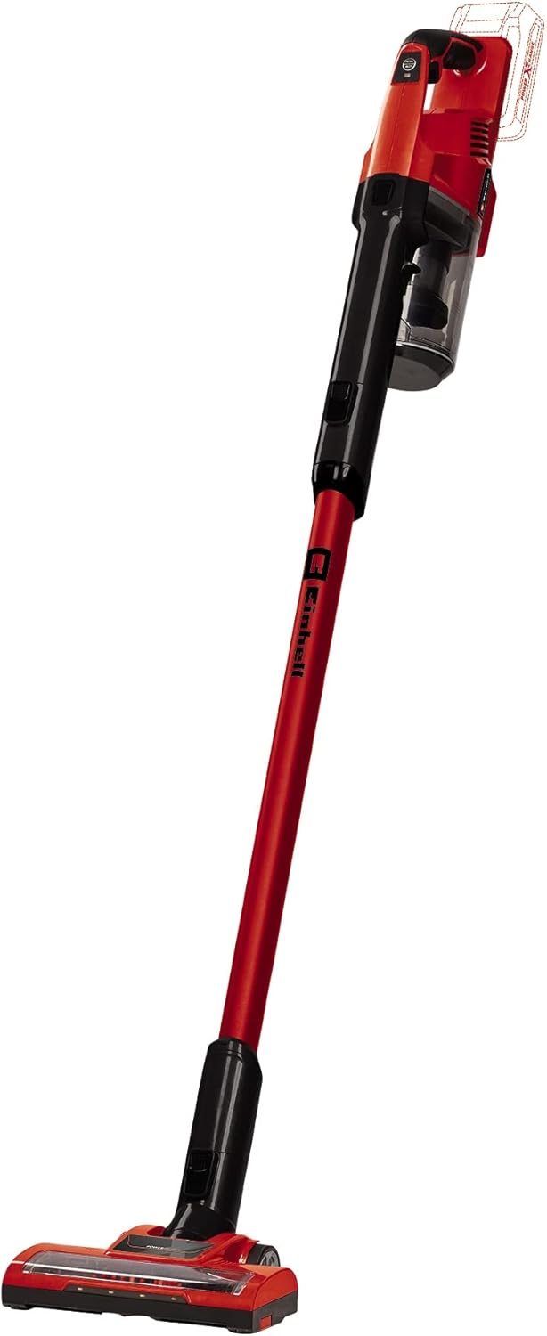 Einhell Akku-Stielstaubsauger TE-SV 18 Li-Solo Power X-Change (Li-Ion, 18V, unbegrenzte Laufzeit Dank Wechselakku-System, Zyklontechnologie, Boost-Mode, 3-Fach Filtersystem, inkl. Waschbarer Filter)