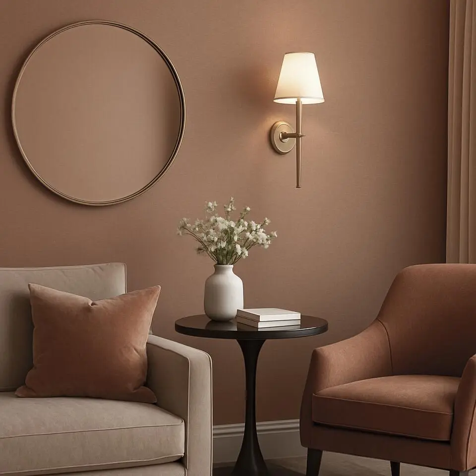 Dutch Wallcoverings Vliesbehang Linen & Textures uni - terracotta - 10m x 53cm
