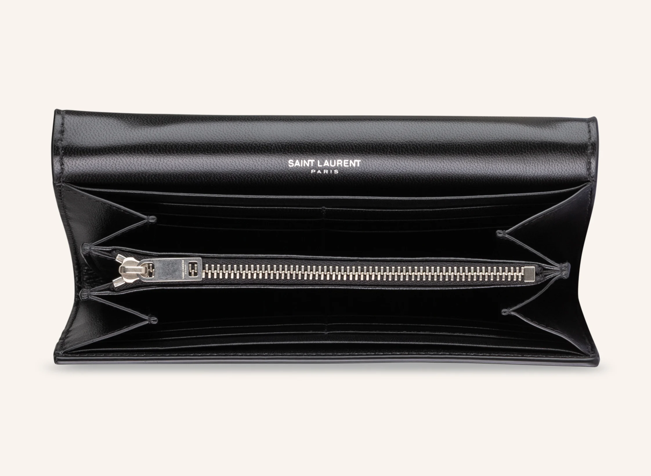 SAINT LAURENT Geldbörse mit Schmucksteinen